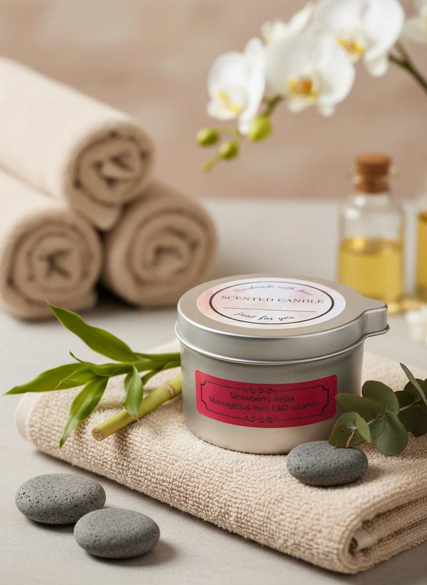 Strawberry Relax Massageljus
